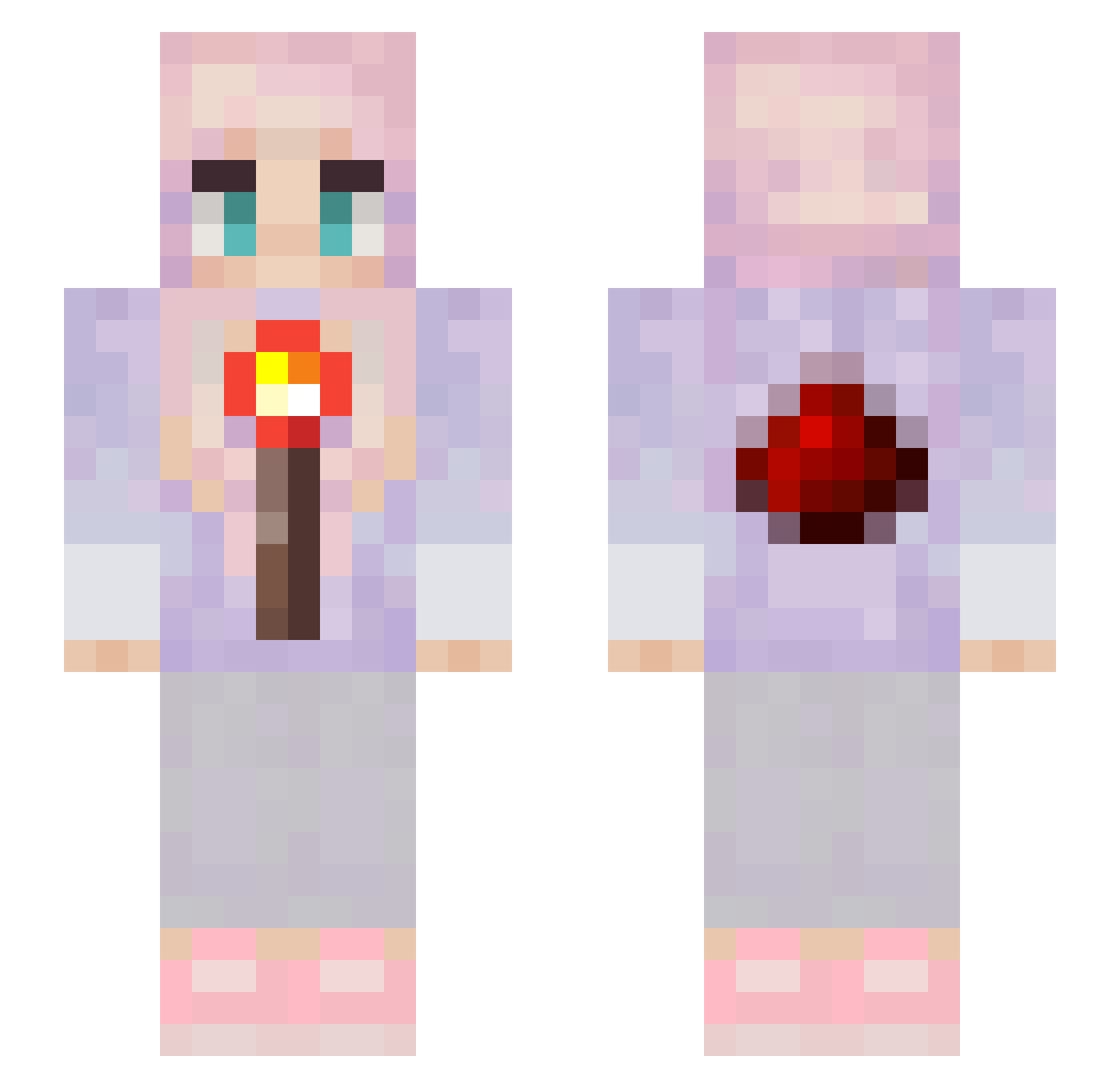 Tinti1605 Minecraft skin, front and back view
