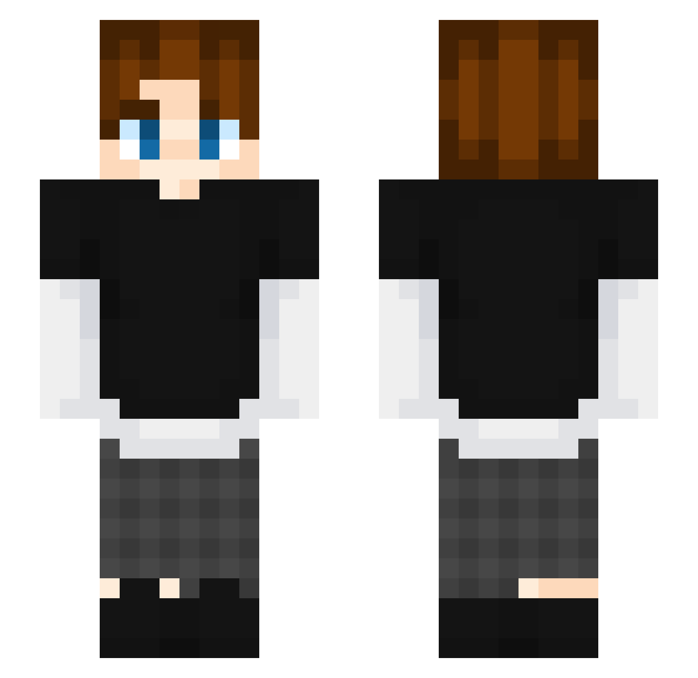 FartCollection Minecraft skin, front and back view