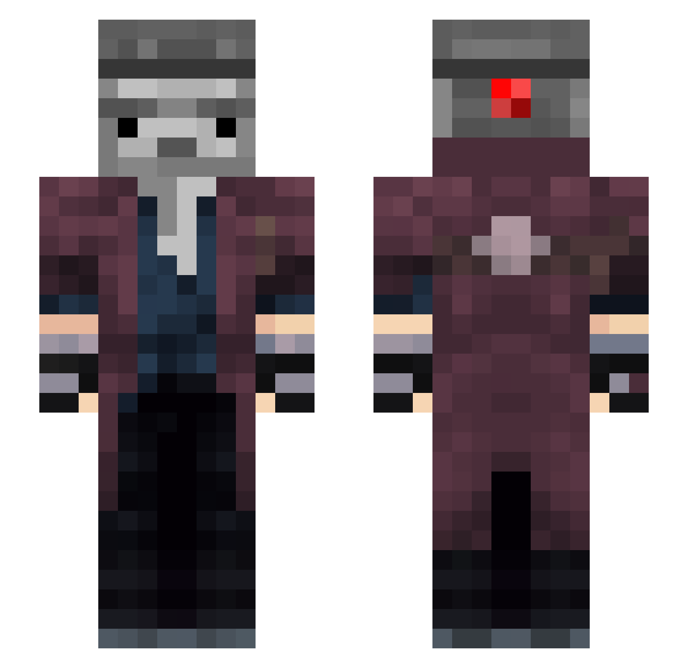 itsBojob Minecraft skin, front and back view