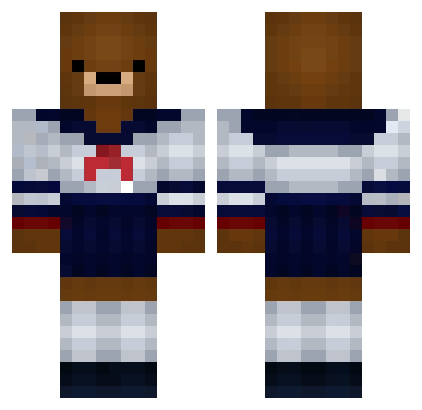 CacusGamerYT Minecraft skin, front and back view