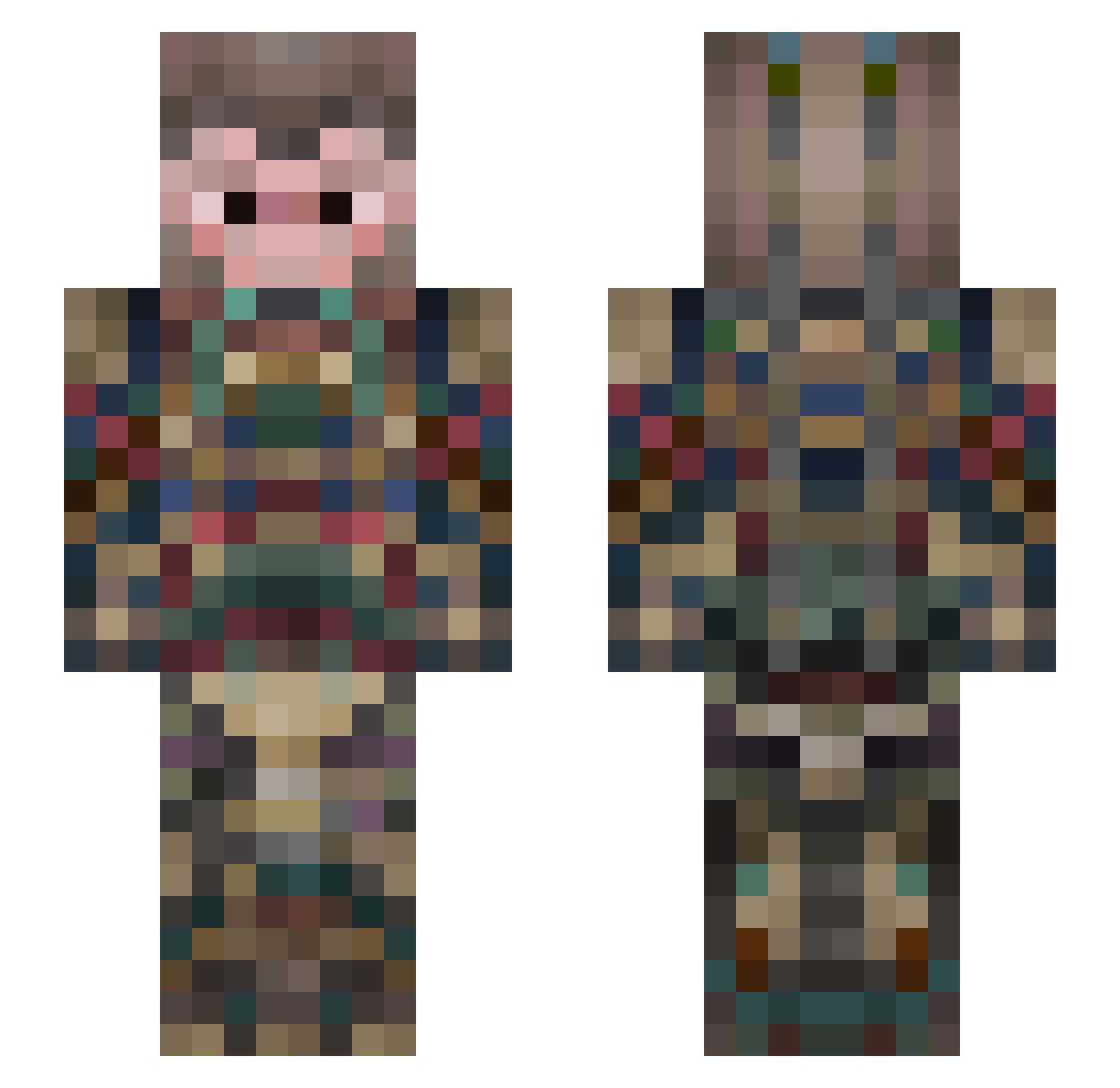 SunWuk0ng Minecraft skin, front and back view