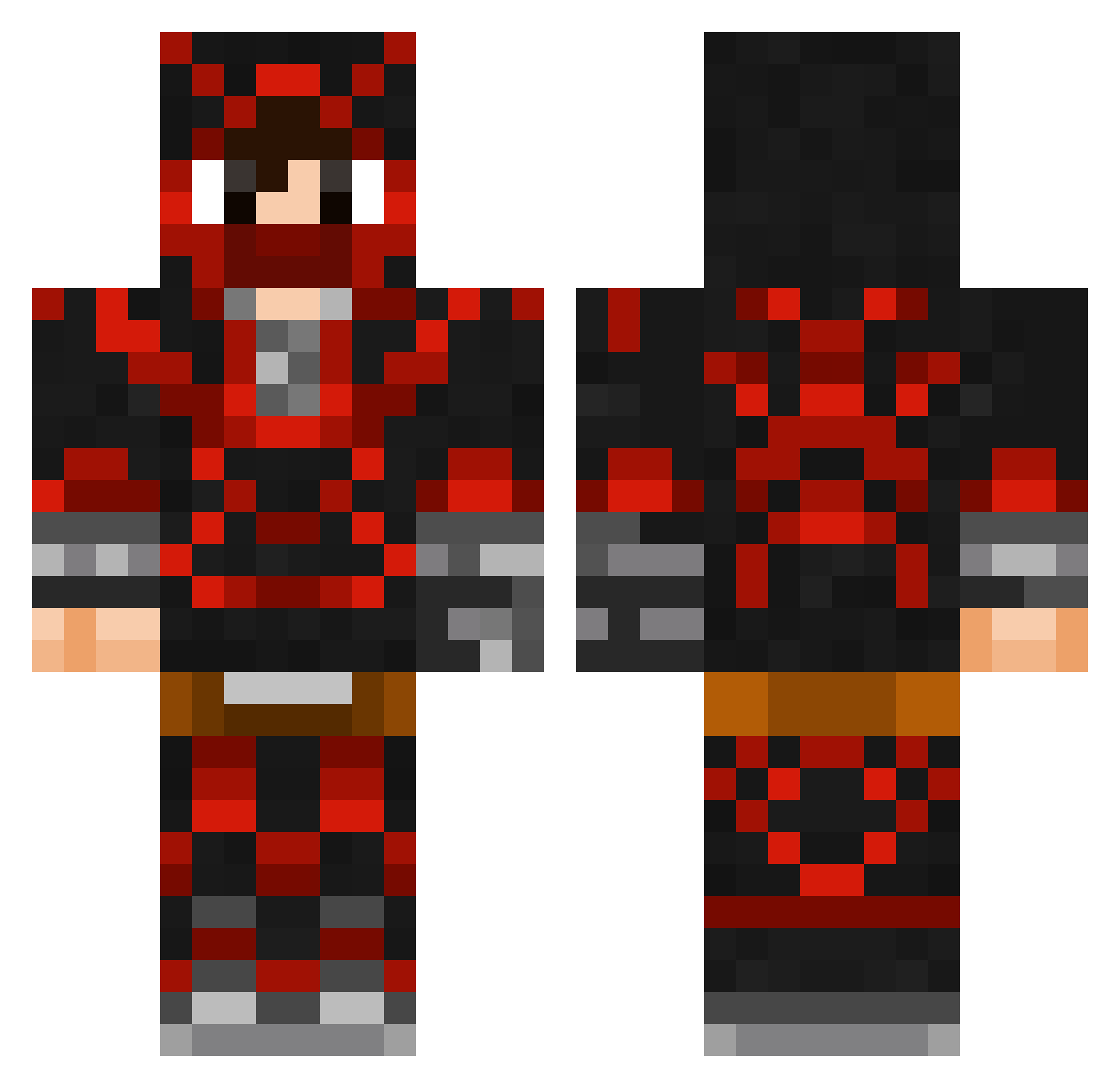 AGLIT0 Minecraft skin, front and back view