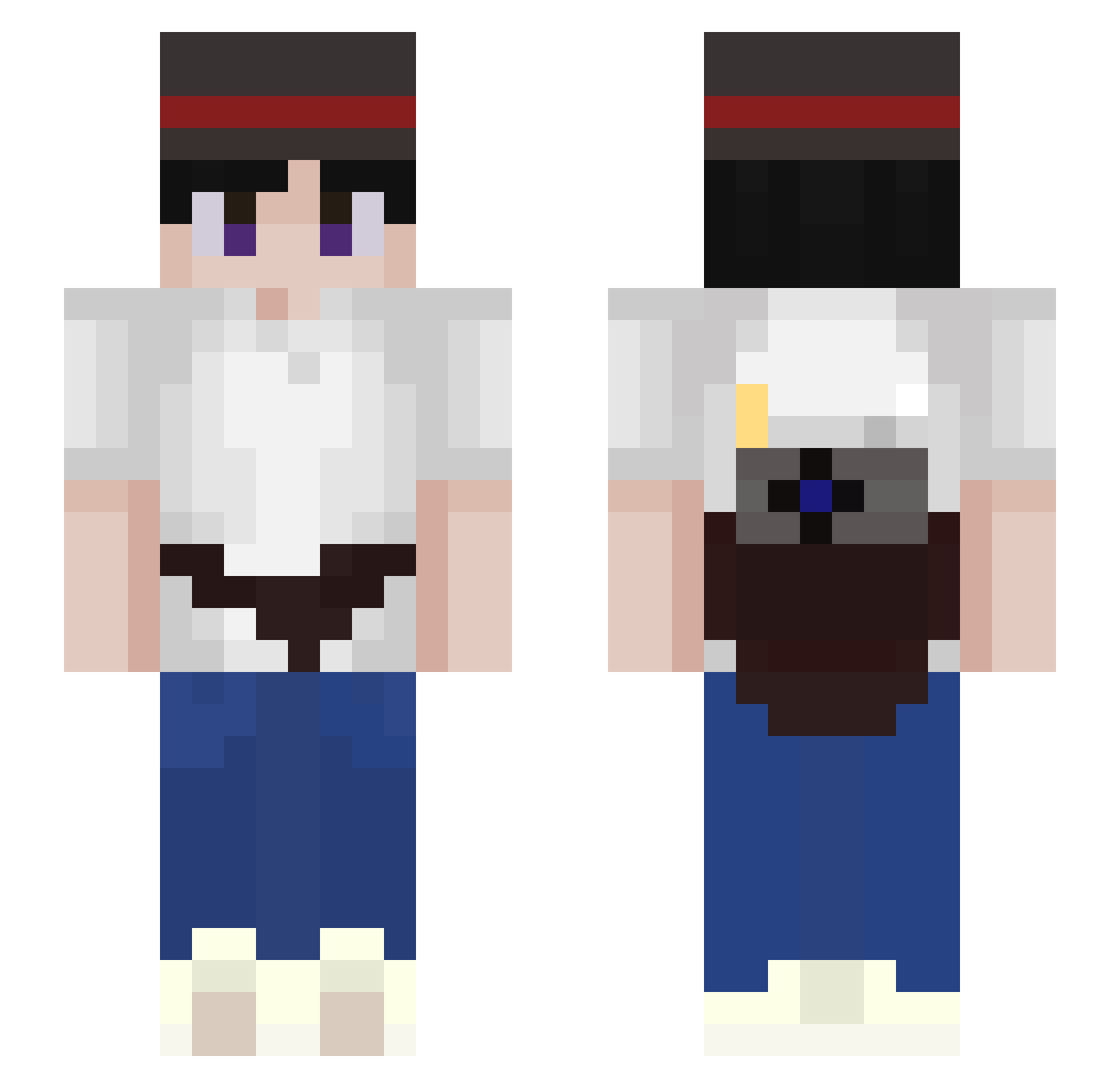 Gonghyun Minecraft skin, front and back view