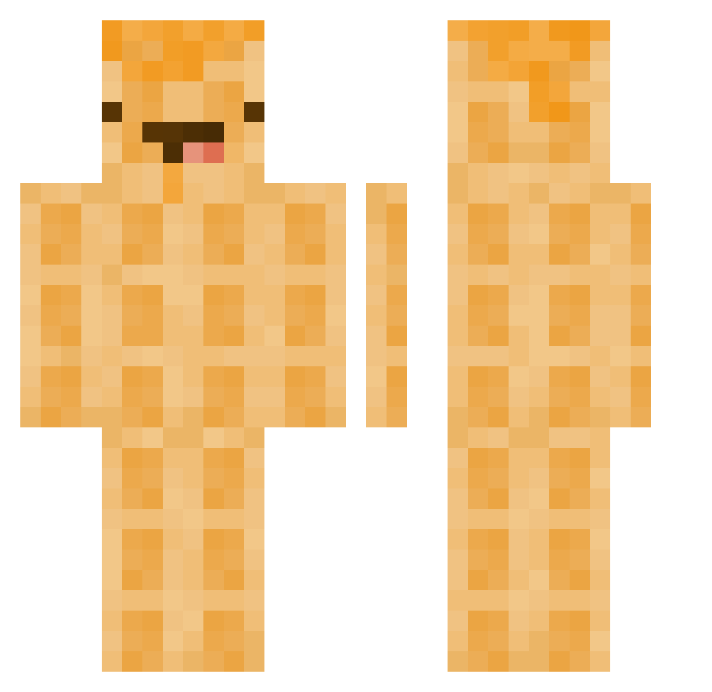 SupItsJuicee Minecraft skin, front and back view