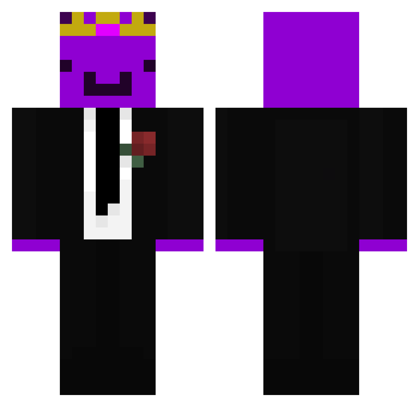 MIKEYK1N Minecraft skin, front and back view
