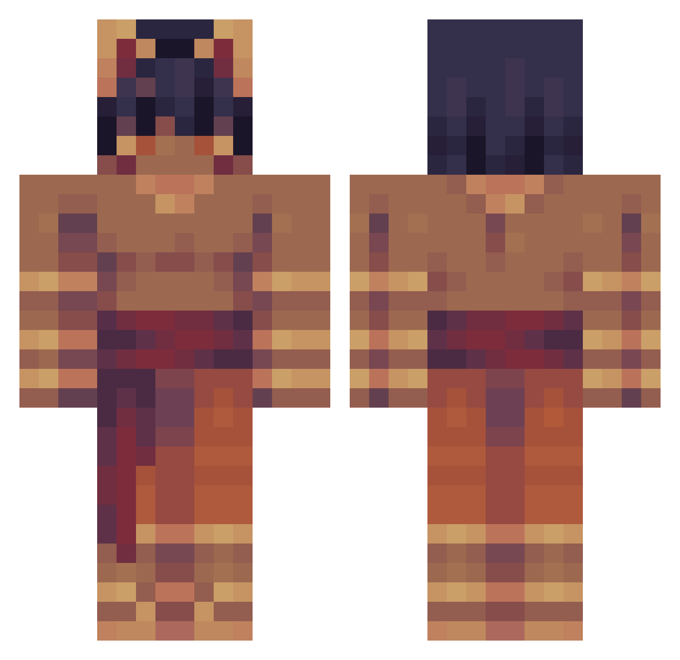 Soul_Mlch Minecraft skin, front and back view