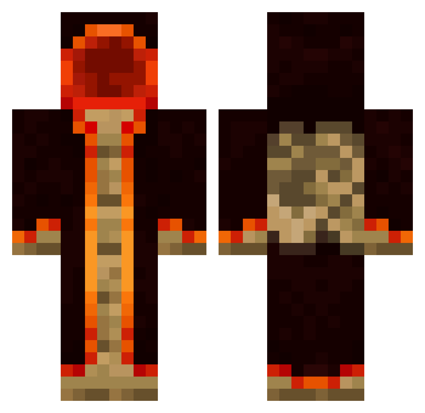 lartient Minecraft skin, front and back view