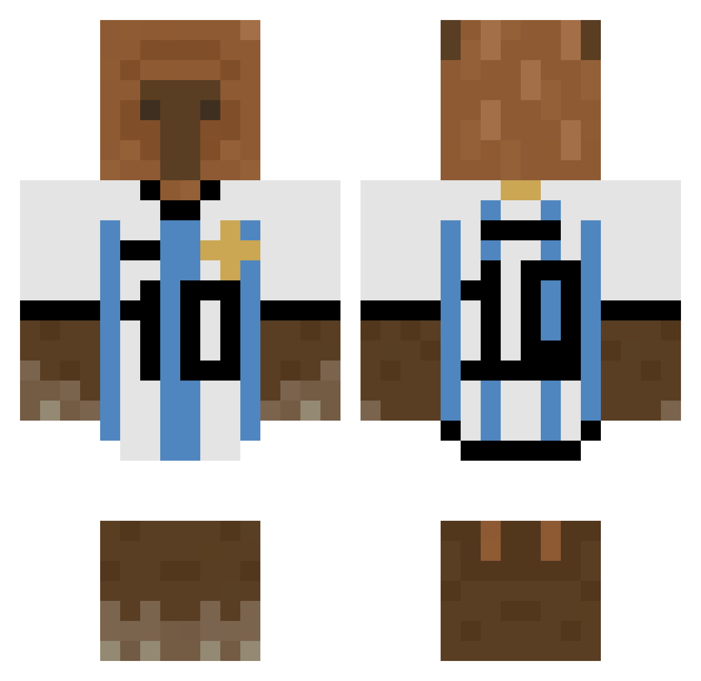 1Viqueira Minecraft skin, front and back view