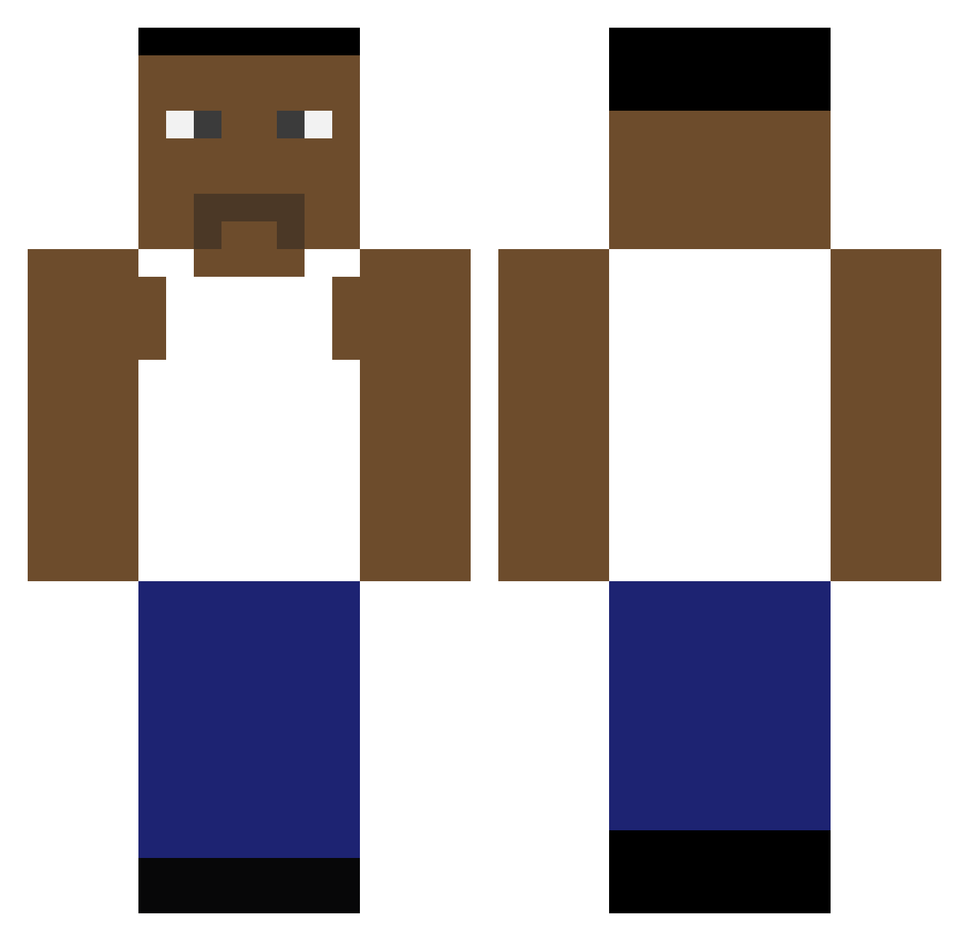 INotThePizzaMan Minecraft skin, front and back view