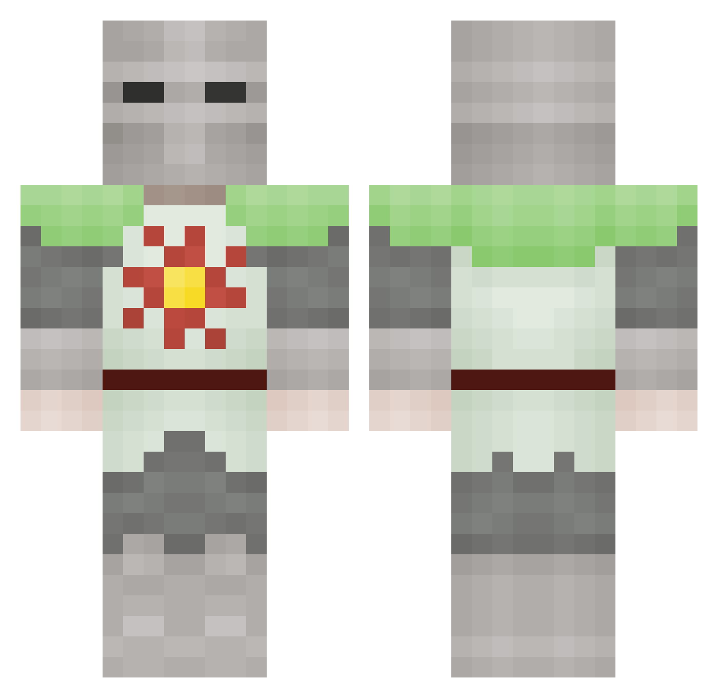 chocolate_pie Minecraft skin, front and back view