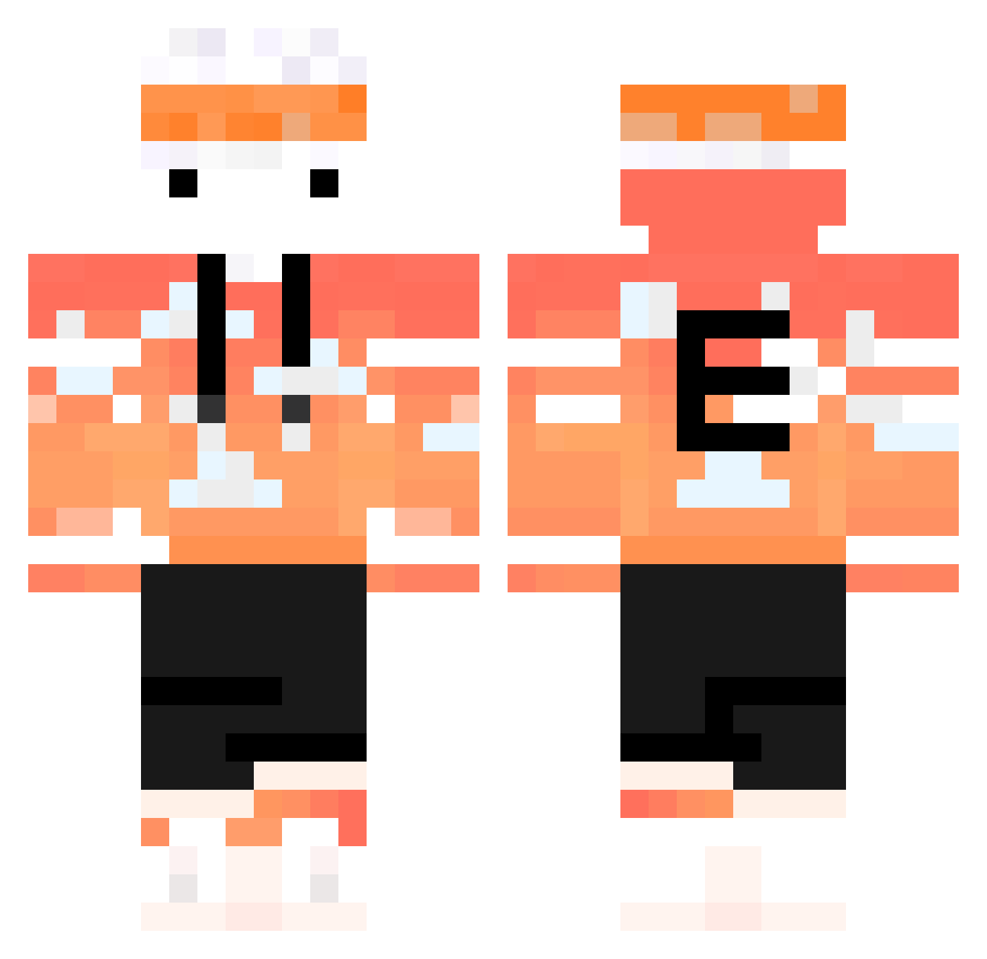 EfeBahir Minecraft skin, front and back view