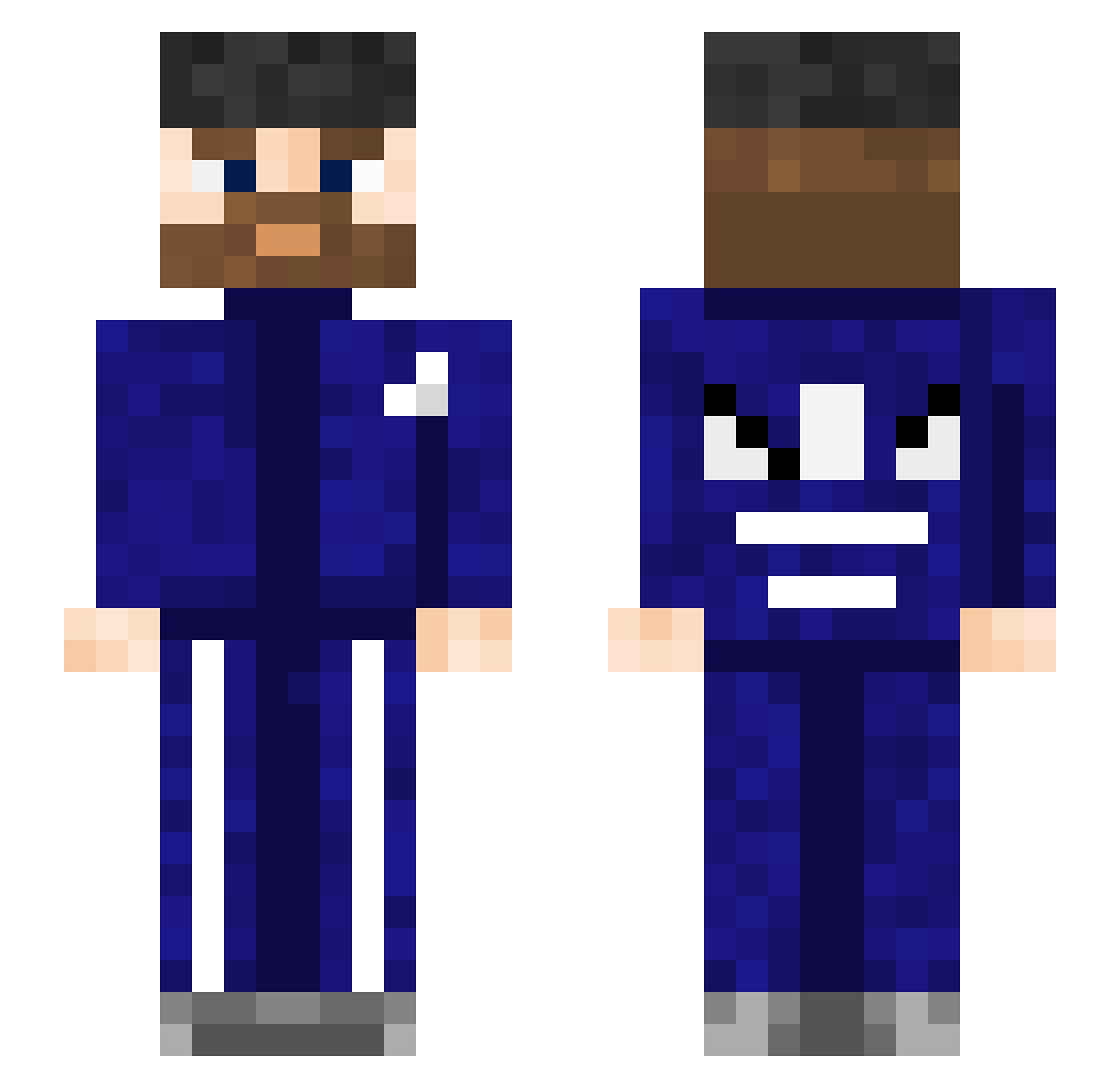 Hedgehog2k15 Minecraft skin, front and back view