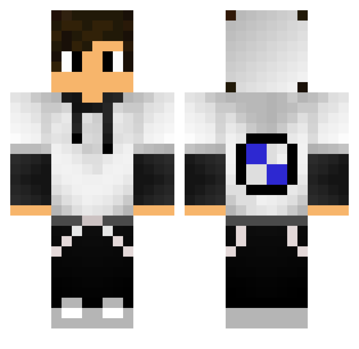 Sajerek13 Minecraft skin, front and back view