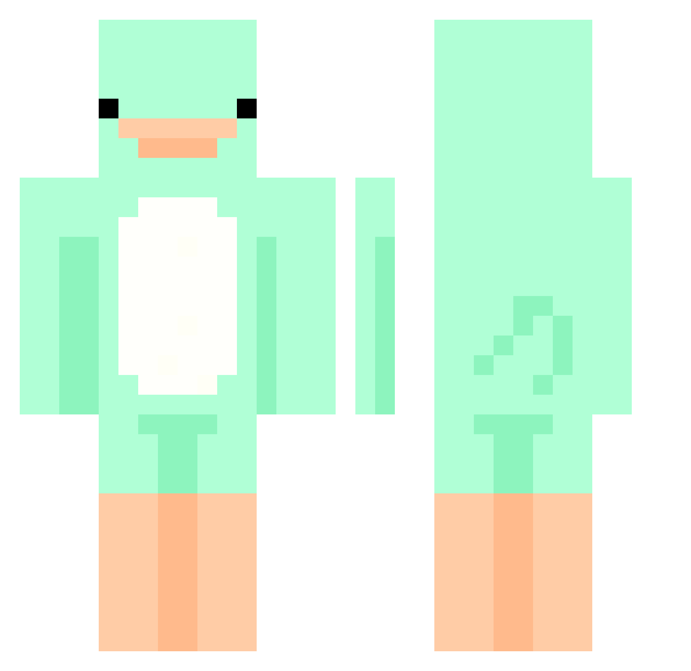 Popcicle_1 Minecraft skin, front and back view