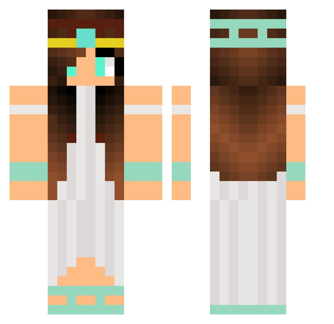 Toni_macaroni Minecraft skin, front and back view
