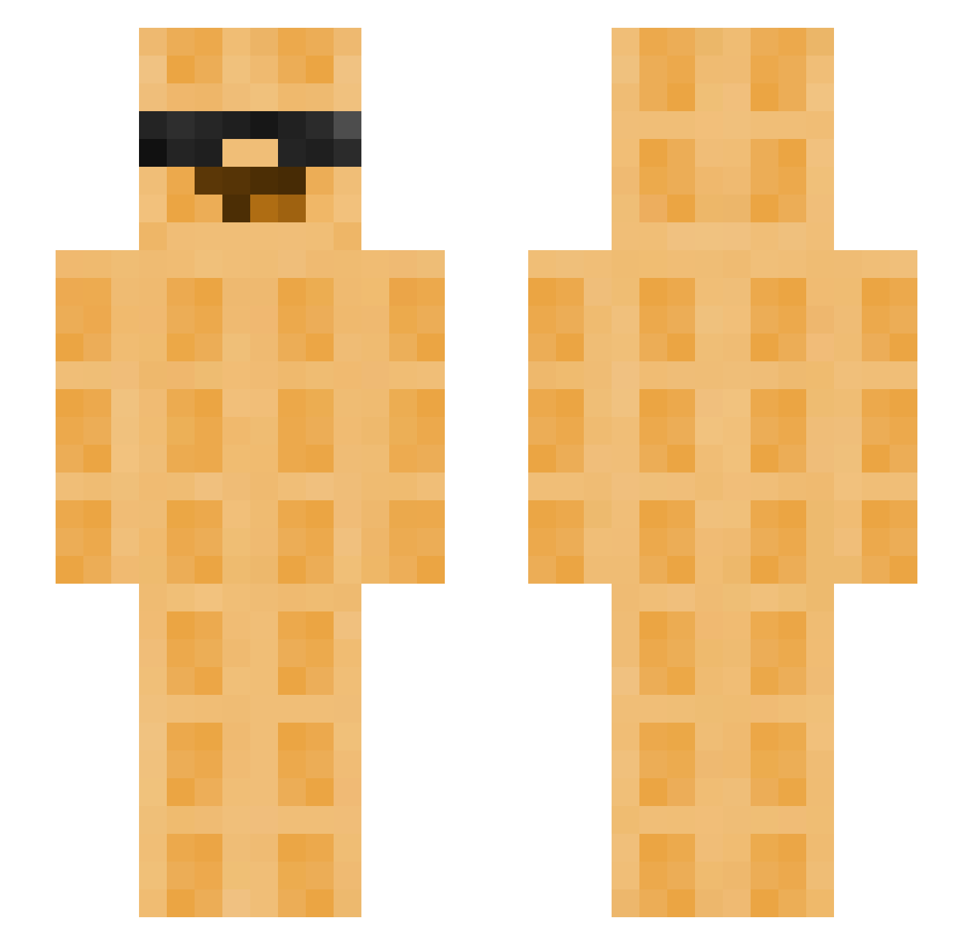 OriotixOff Minecraft skin, front and back view