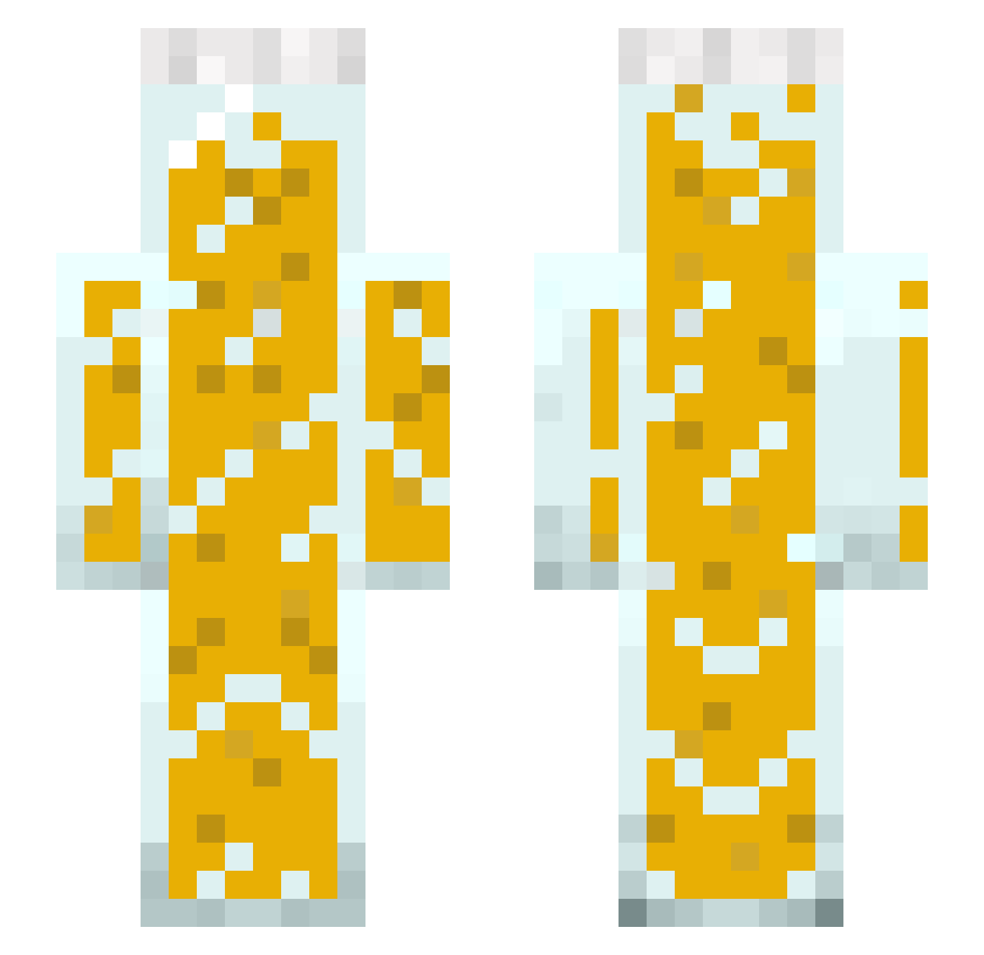 Tyskie671 Minecraft skin, front and back view
