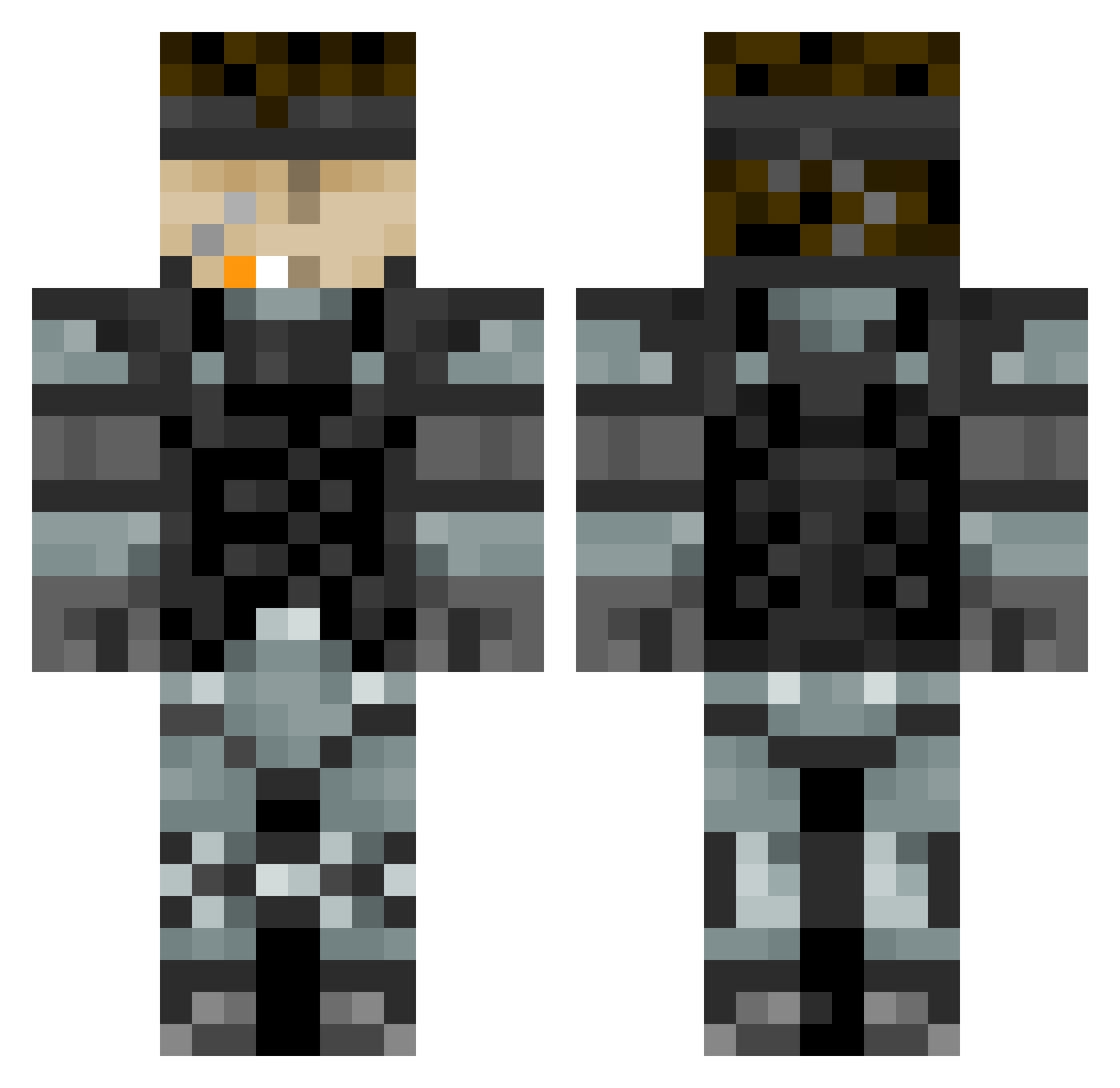 Twick Minecraft skin, front and back view