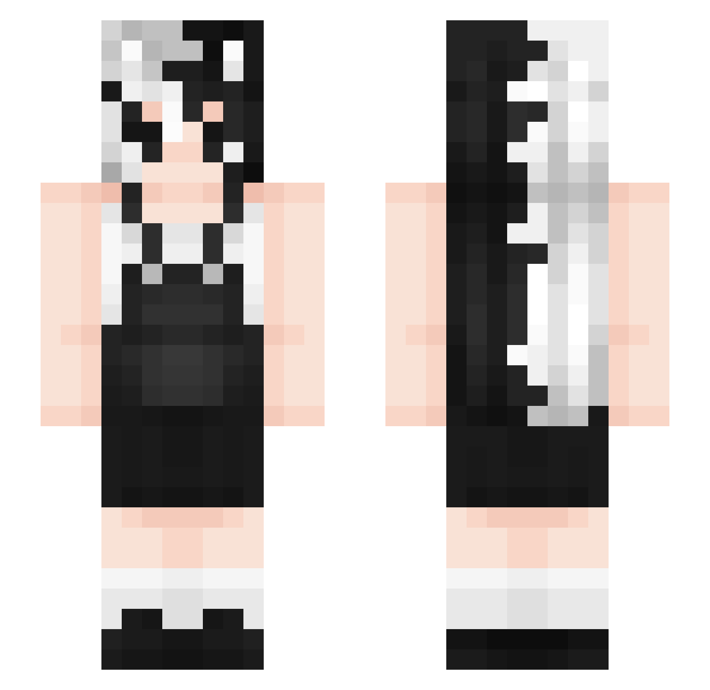 VitaminZea Minecraft skin, front and back view