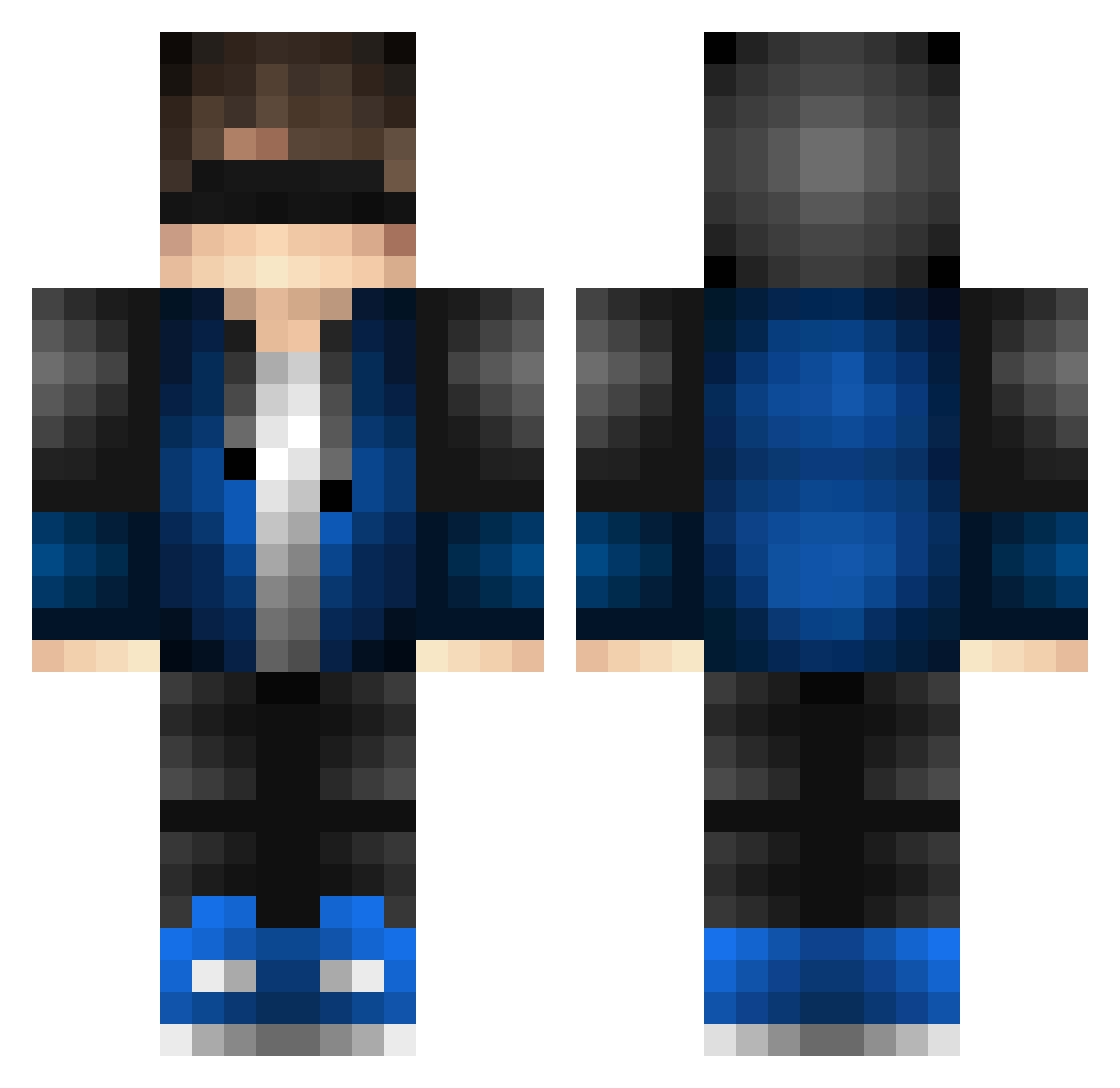 TitaniumKai Minecraft skin, front and back view