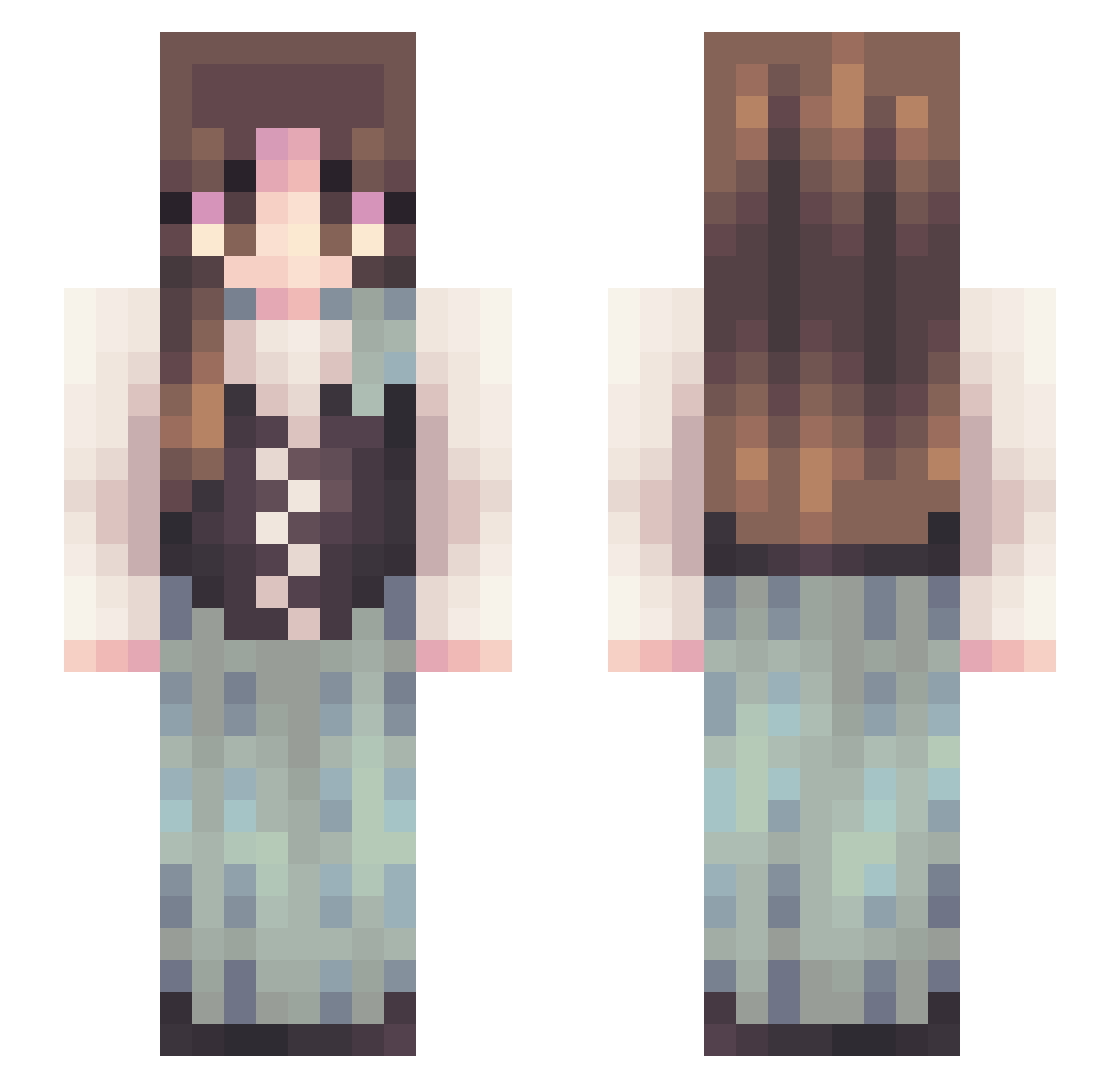 notkodiiii Minecraft skin, front and back view