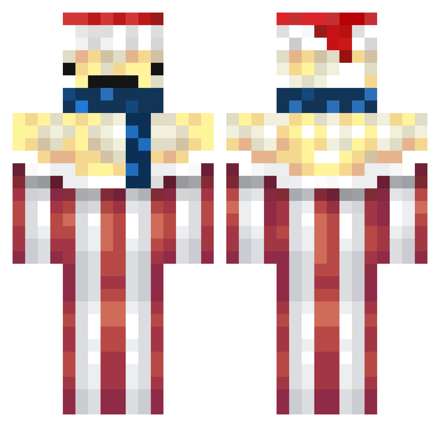 _CrazyPopCorn_ Minecraft skin, front and back view