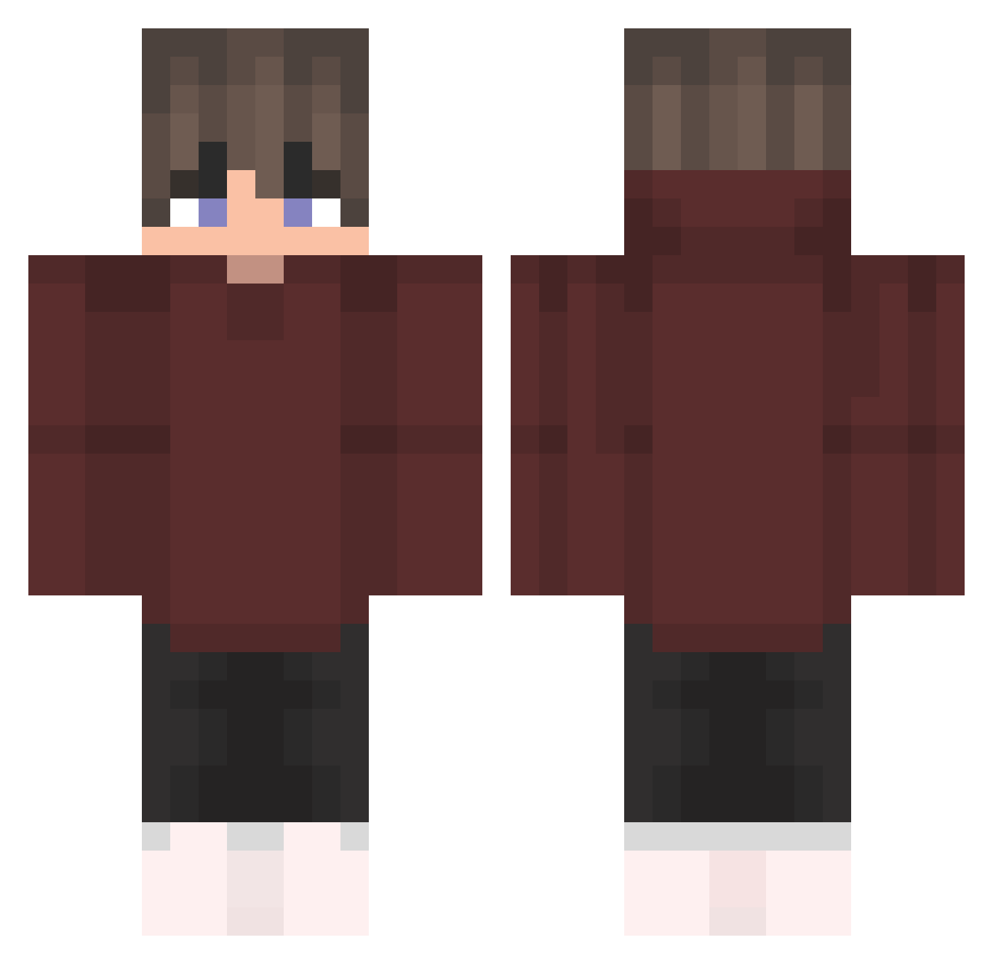 SsKkrRozZ Minecraft skin, front and back view