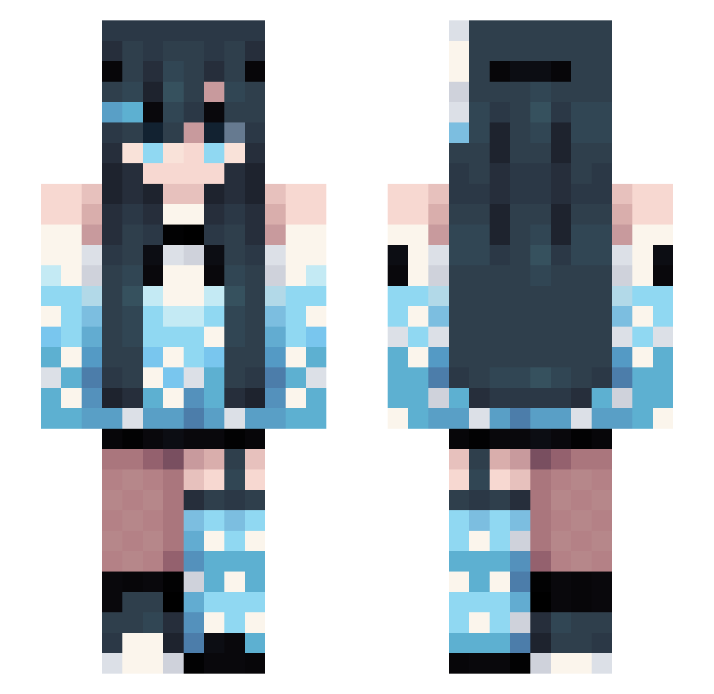 RichardG1 Minecraft skin, front and back view
