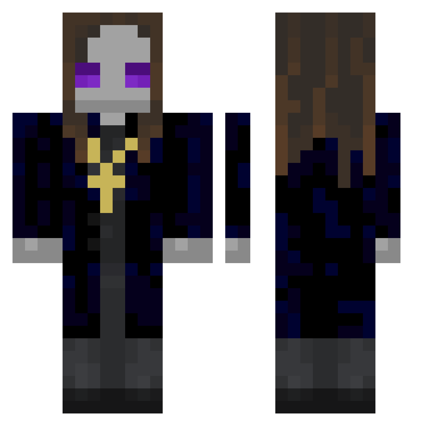 DeanDonMough Minecraft skin, front and back view