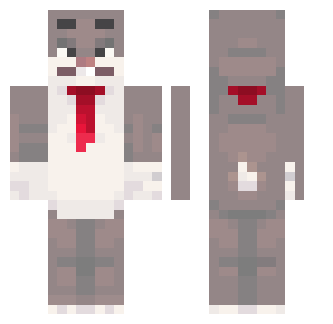 shadowspirits11 Minecraft skin, front and back view