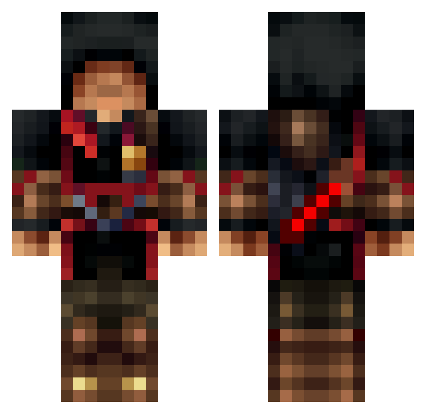 steppers Minecraft skin, front and back view