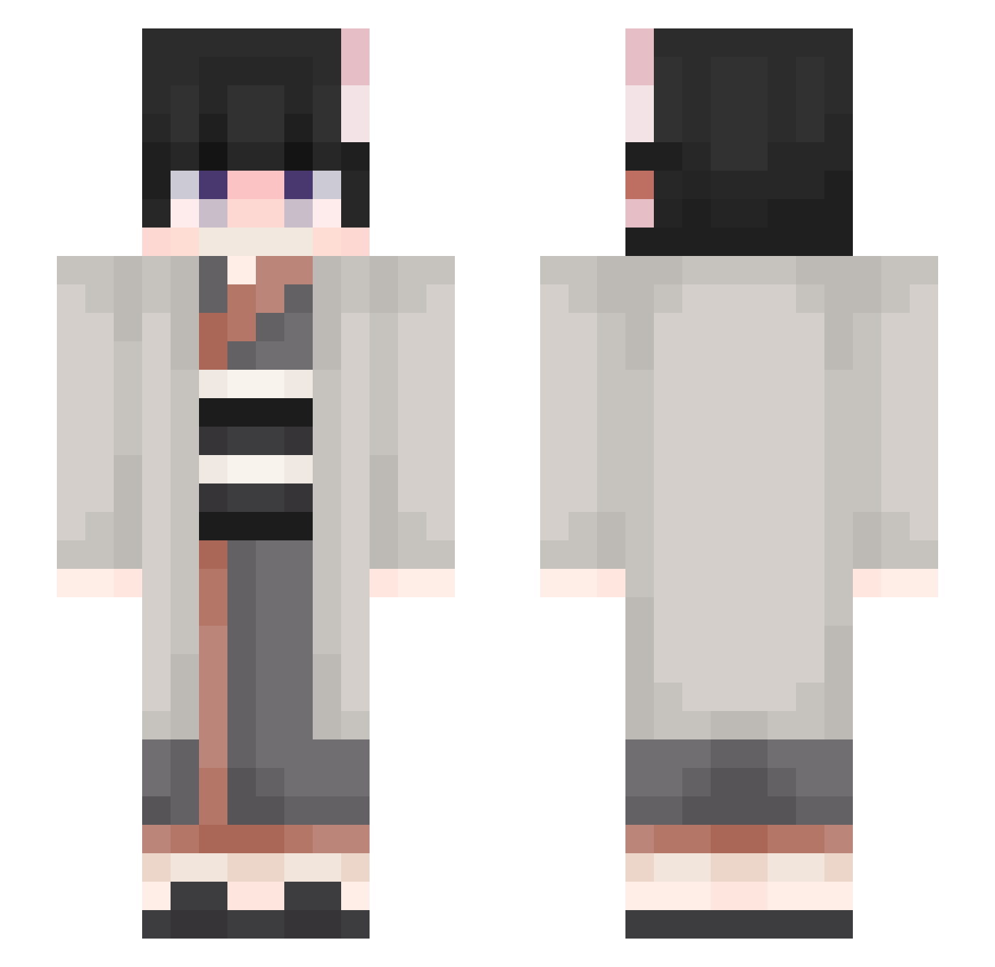 2289ak Minecraft skin, front and back view