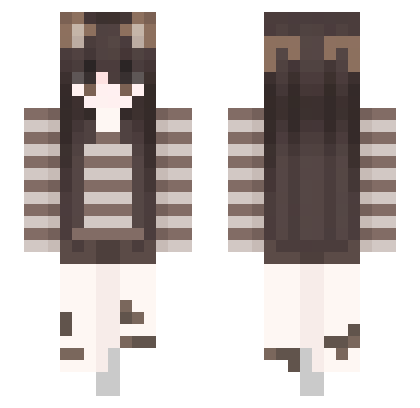 puppygirlpower Minecraft skin, front and back view