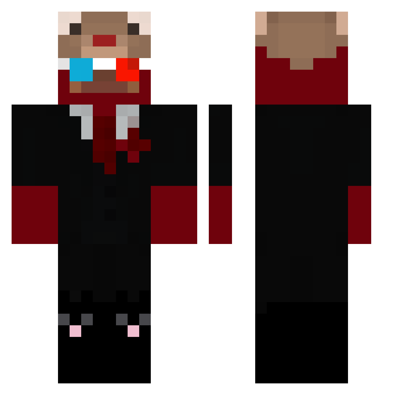 KosovoAirLines Minecraft skin, front and back view