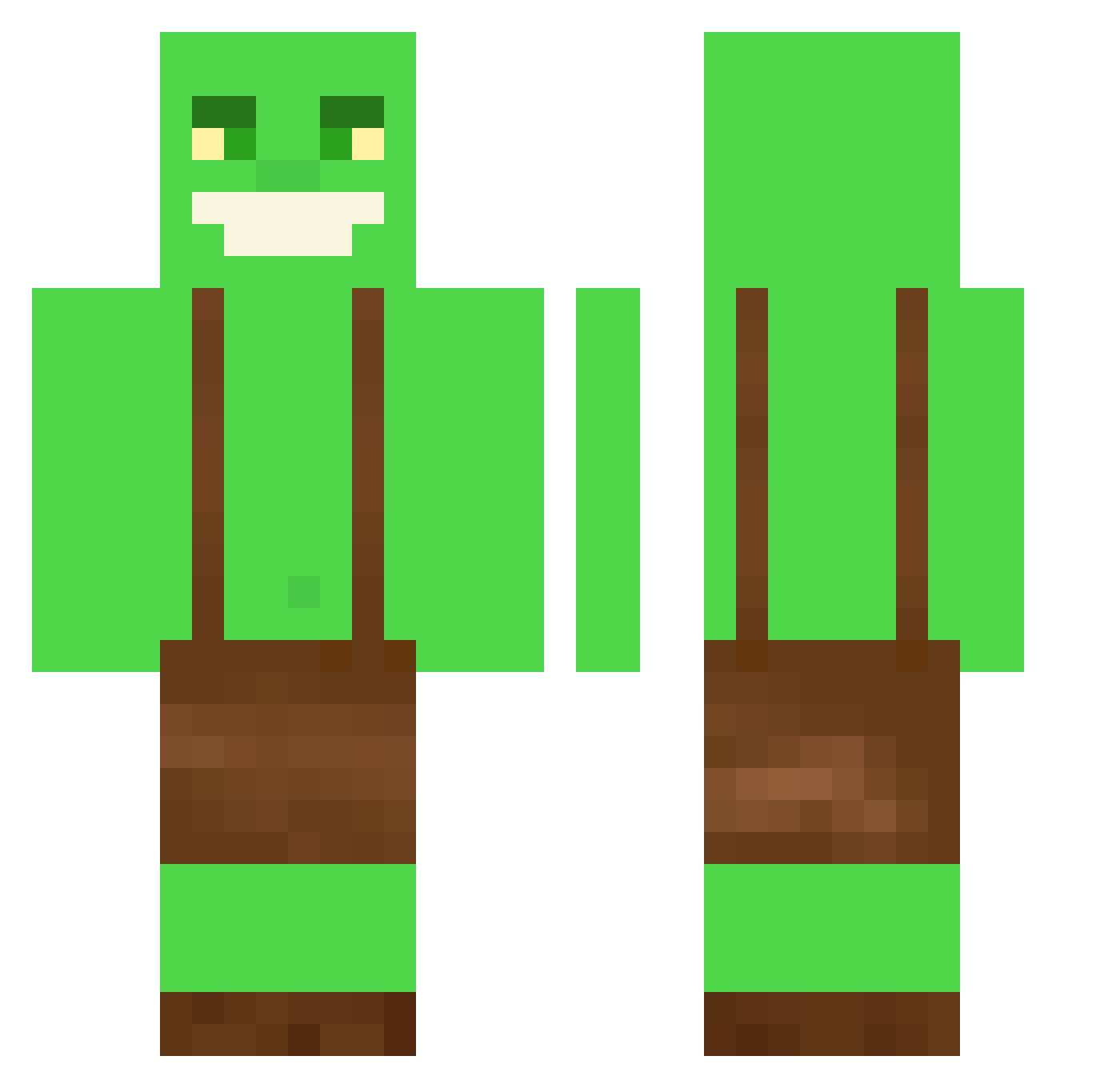 Ledwig1 Minecraft skin, front and back view