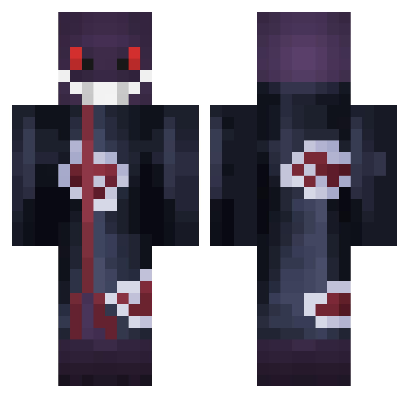 Ignvcioox Minecraft skin, front and back view