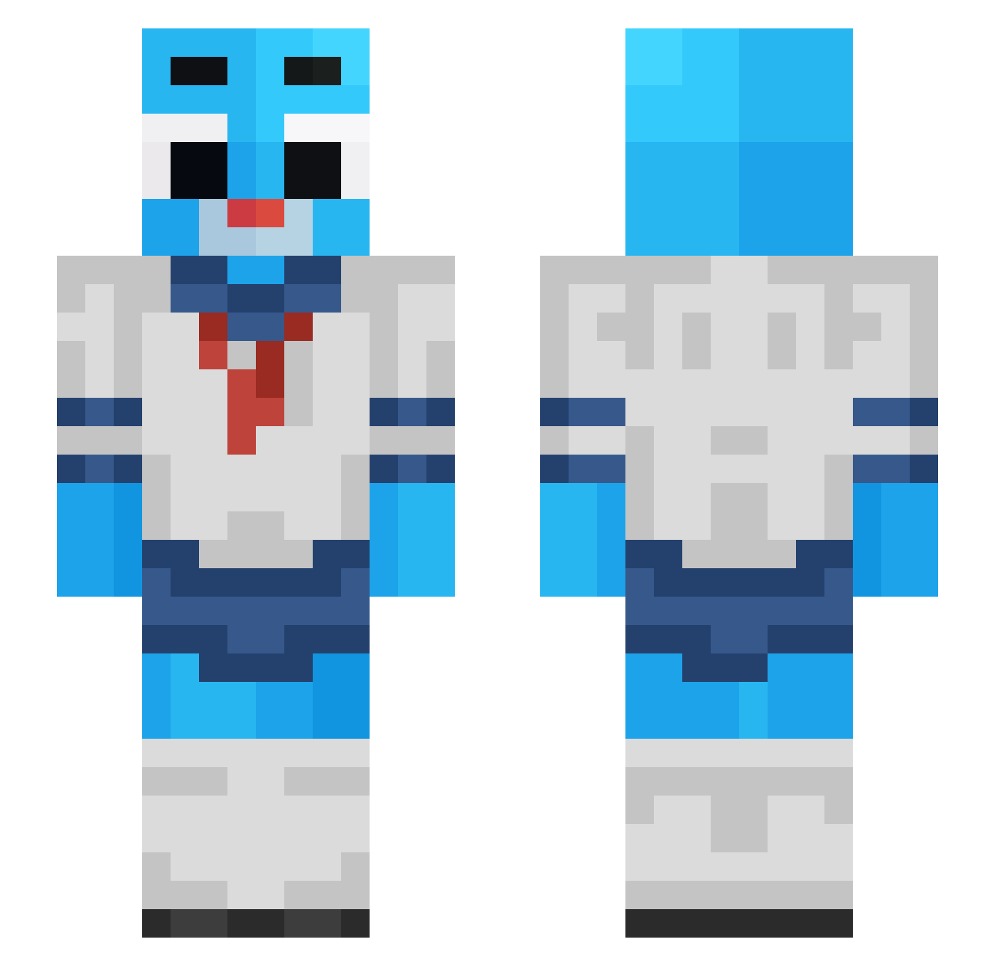 F3l1X_XXX Minecraft skin, front and back view