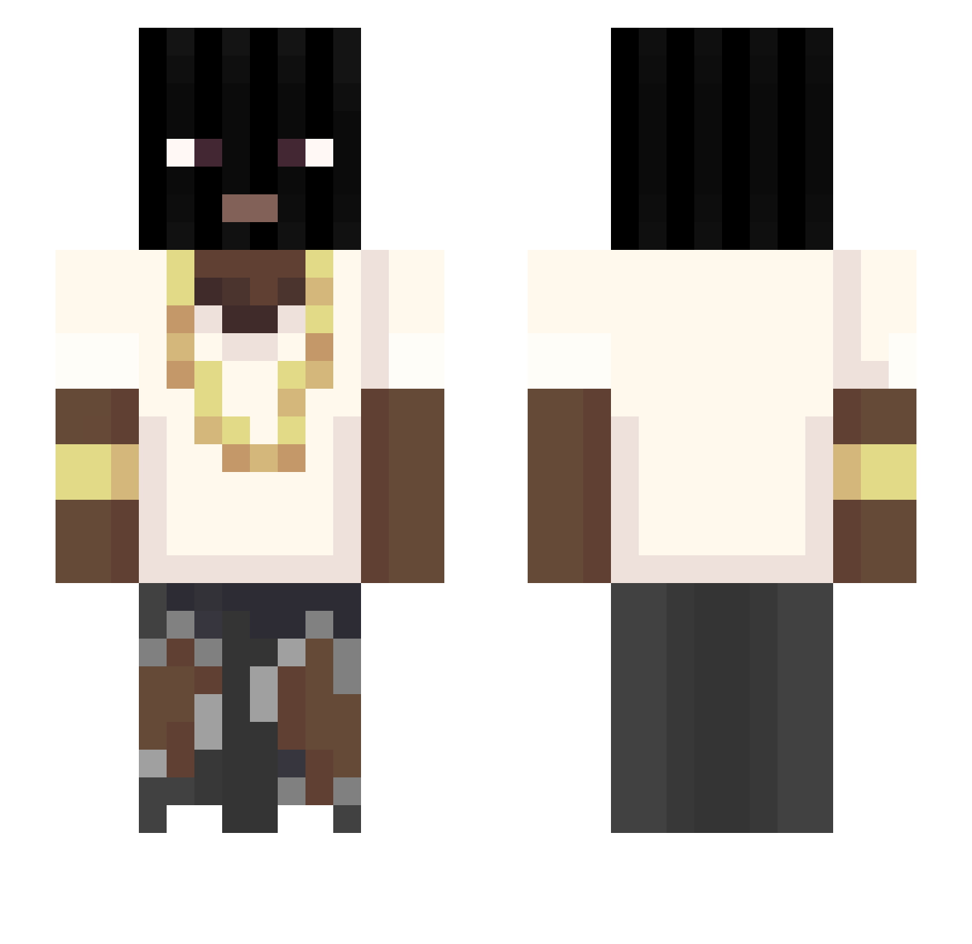 Mak1_ Minecraft skin, front and back view