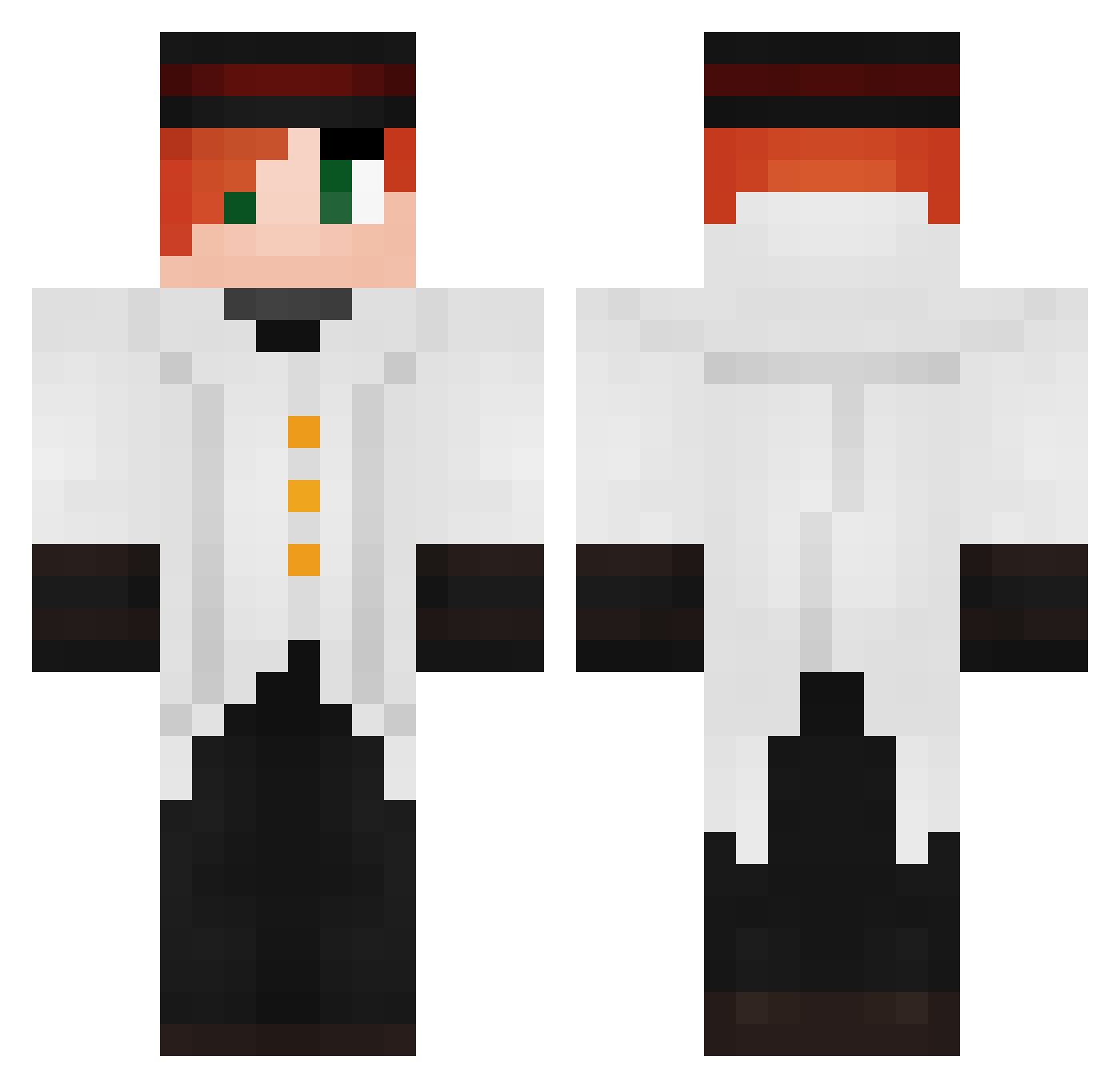 Virtue Minecraft skin, front and back view