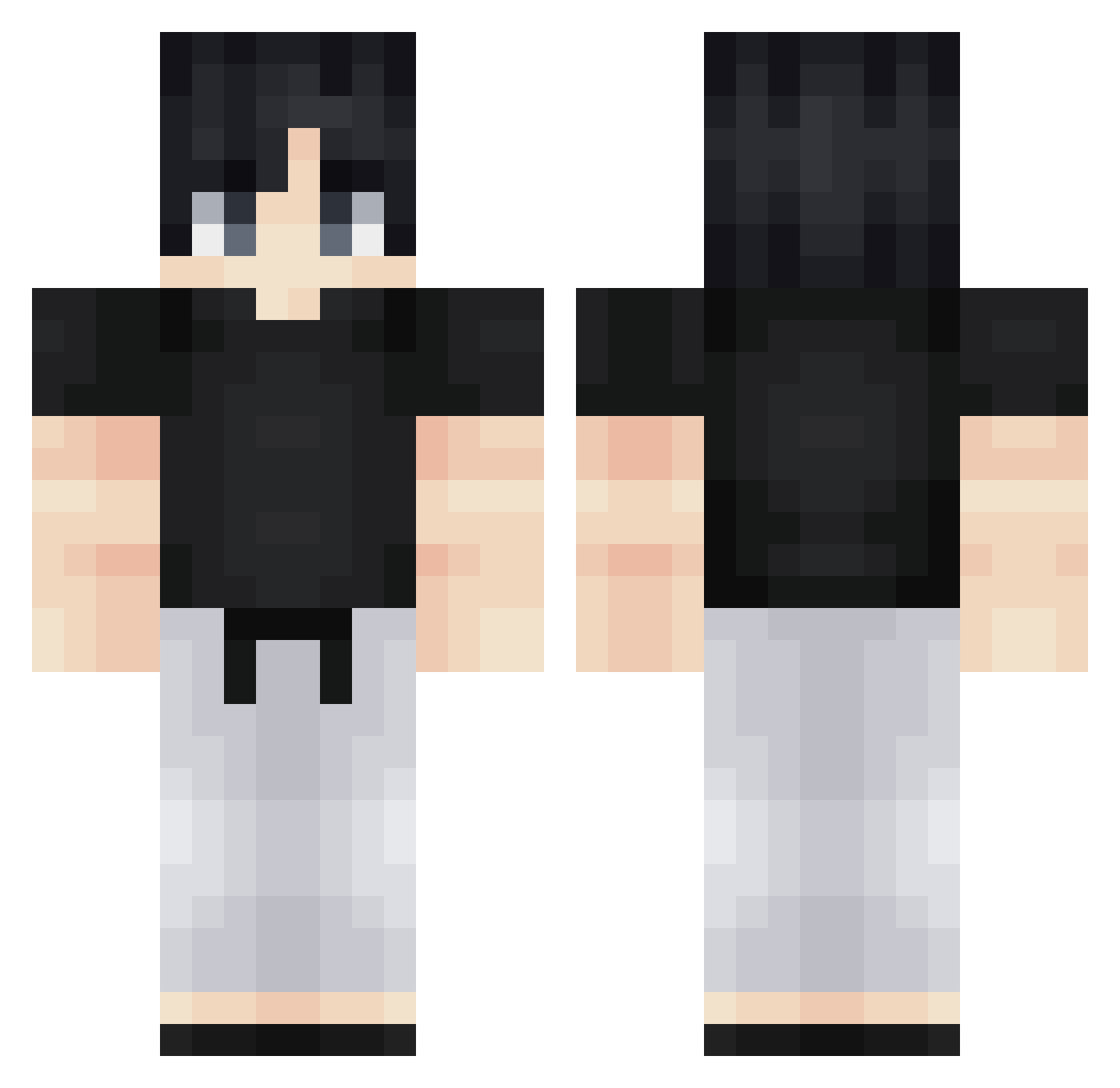 FacuFu Minecraft skin, front and back view