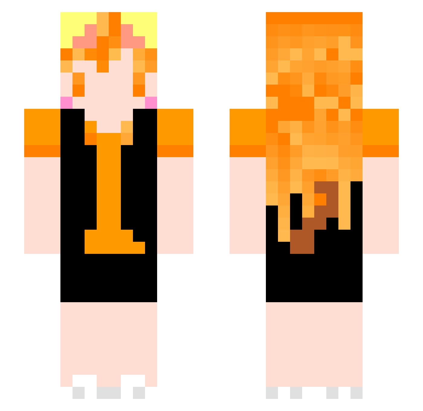 wosmowmow Minecraft skin, front and back view