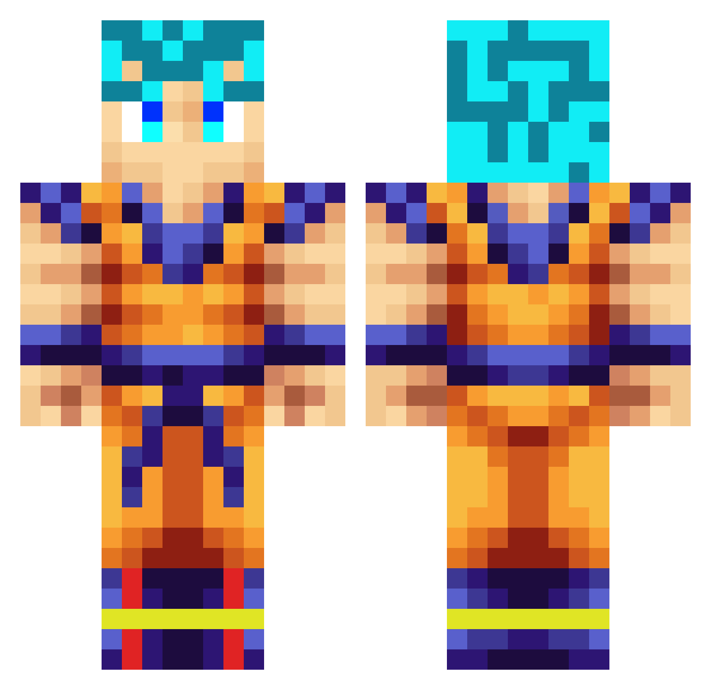 MaitreMelond Minecraft skin, front and back view