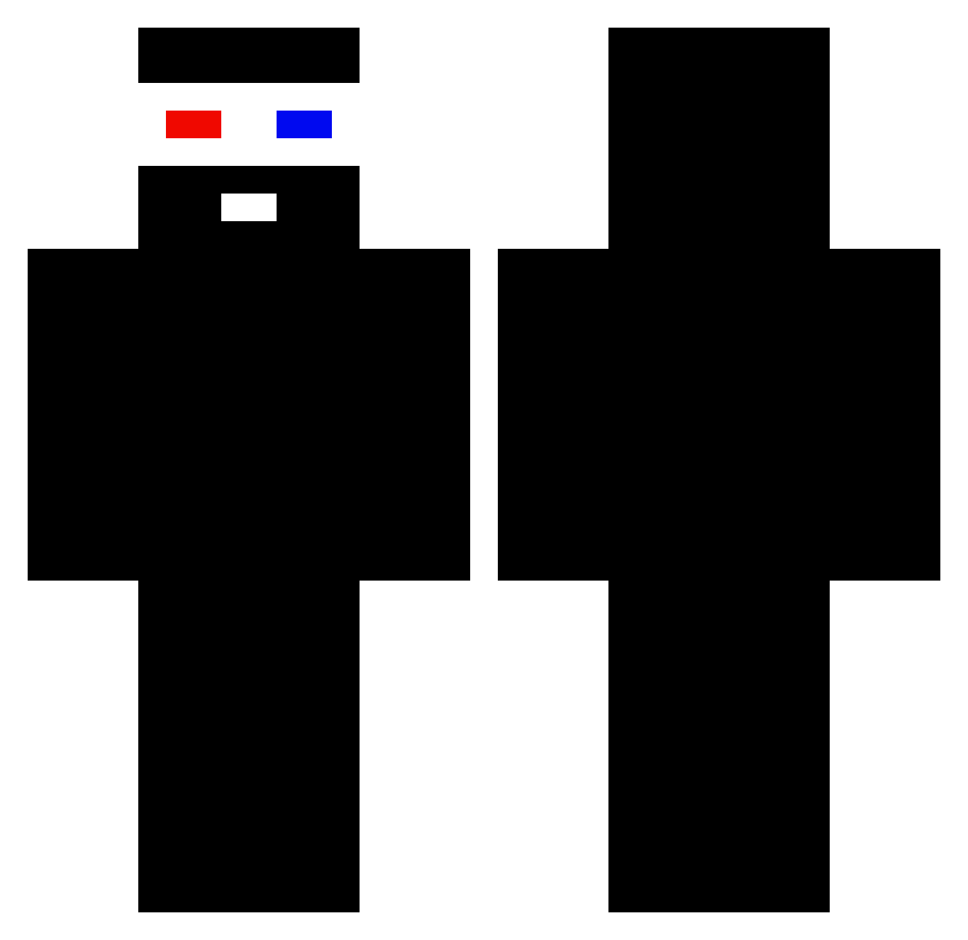 Burlap Minecraft skin, front and back view