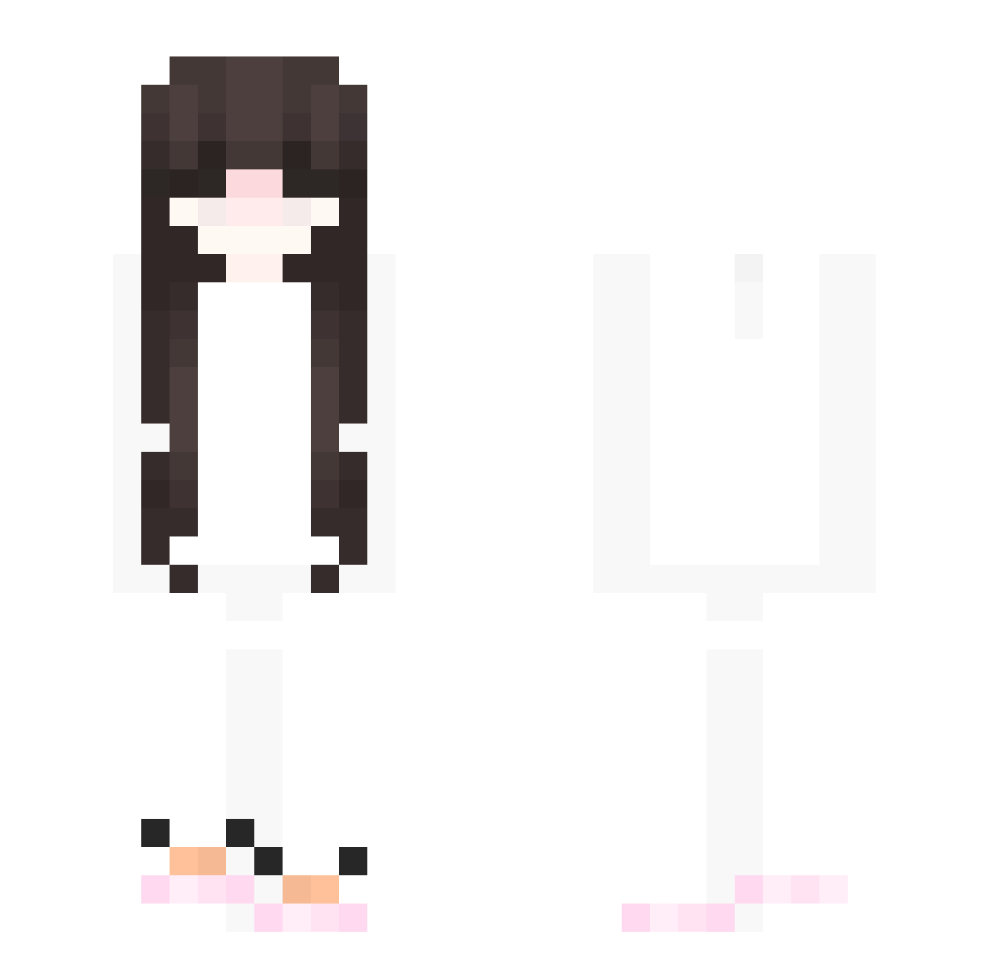 catblaster2 Minecraft skin, front and back view
