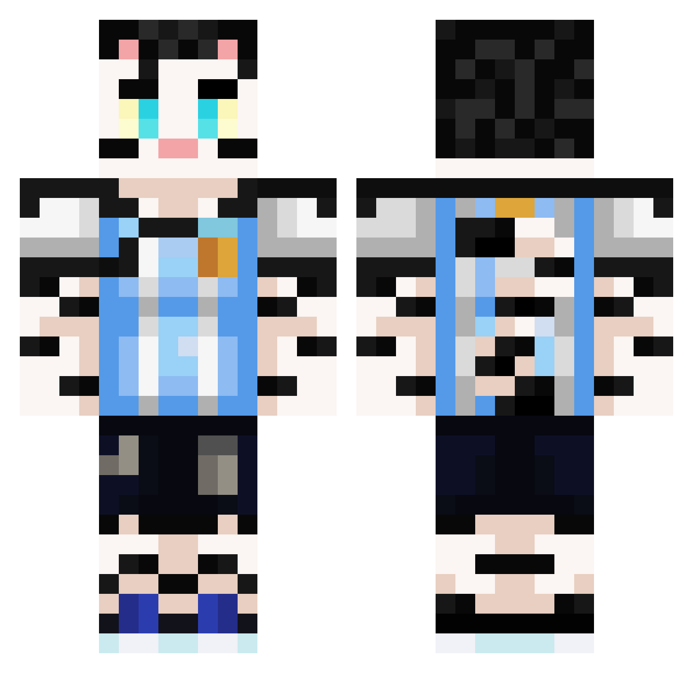 RickWhitetiger Minecraft skin, front and back view