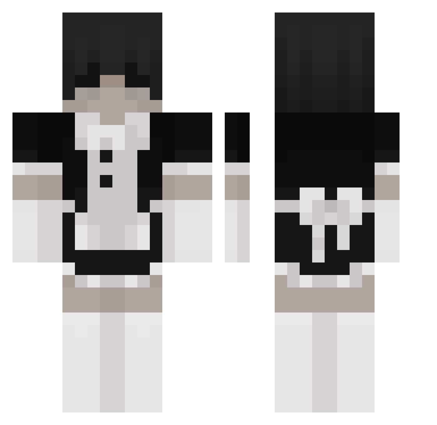 Chiimya99 Minecraft skin, front and back view