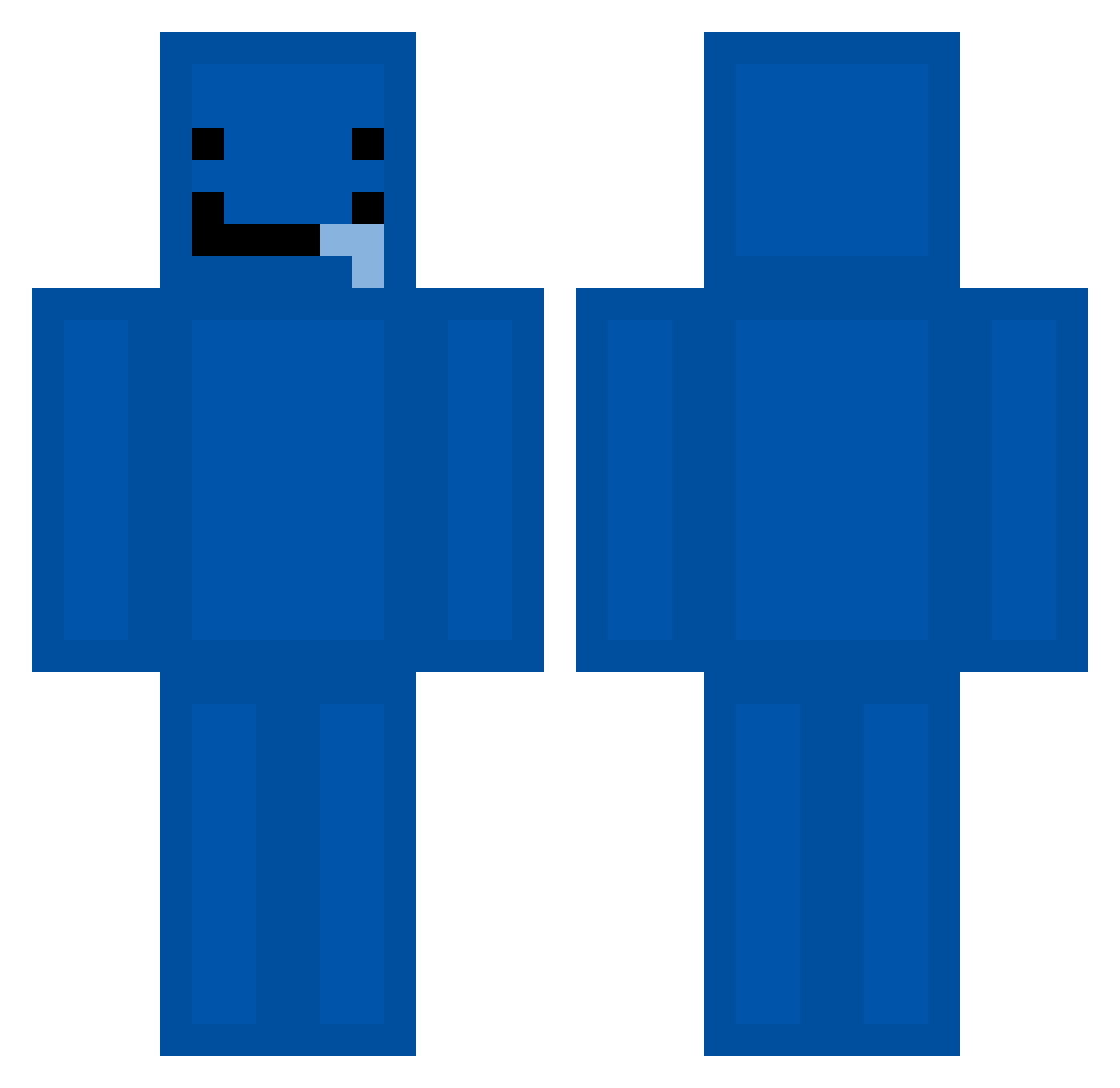 TomeMkn Minecraft skin, front and back view