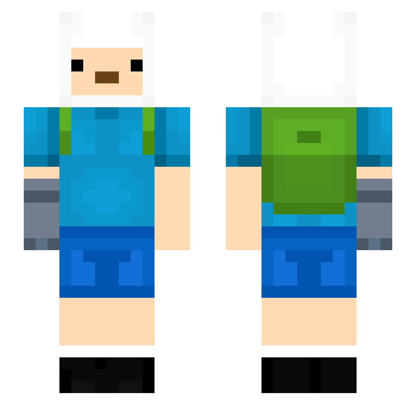 takkahsenpai Minecraft skin, front and back view