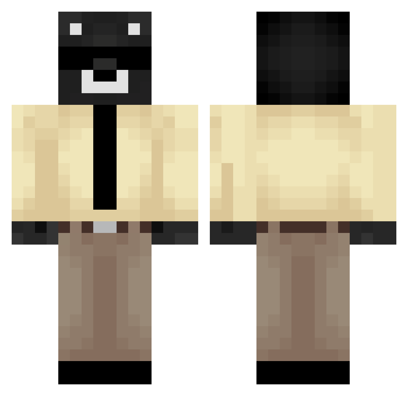 vmario4 Minecraft skin, front and back view