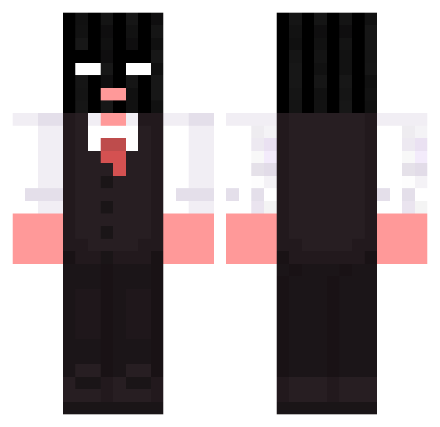 Lil2Tons Minecraft skin, front and back view